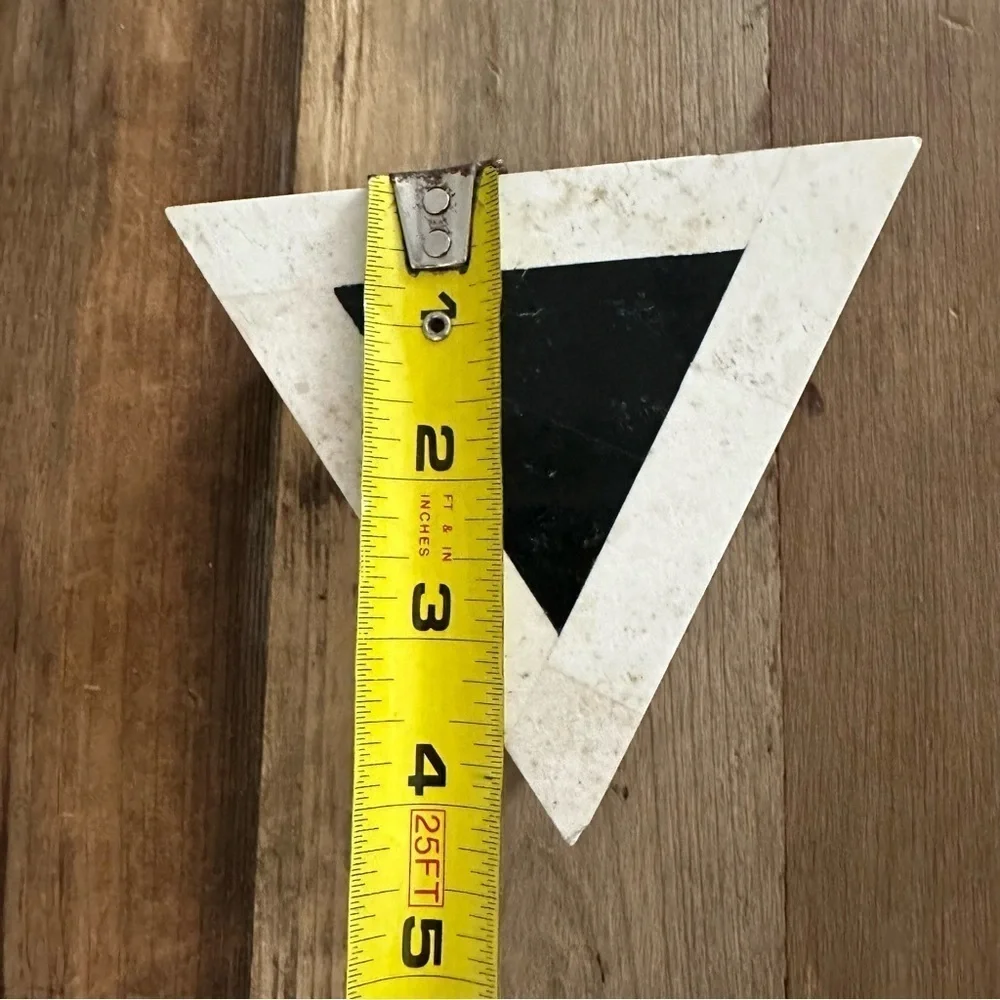 Friends & Co Marble Triangular Shaped Trinket Box Two Toned Made In Philippines